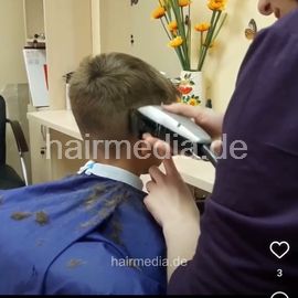 coiffeur young boys salon haircutting and headshave collection