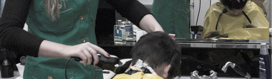 247 Swetlana washing and buzzing young boy in barbershop Nyonkittel Vinylcape slideshow and trailer