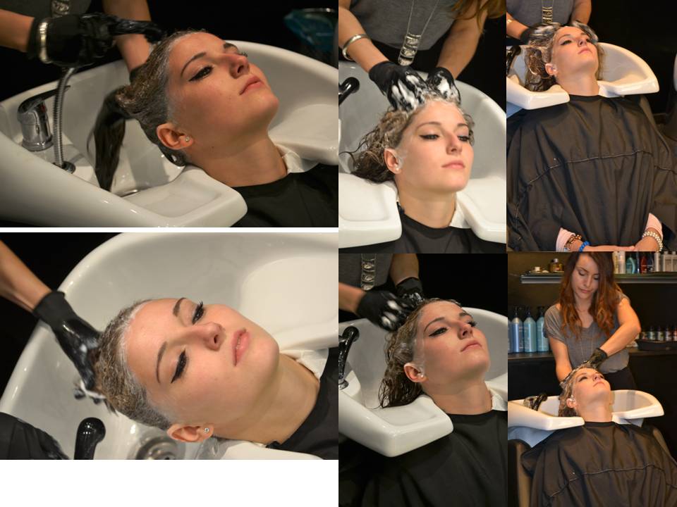 Kamara teen first salon backward shampoo