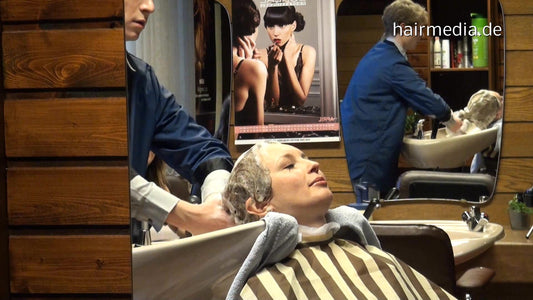 1008 Oksana backward shampoo blow by barber Nic