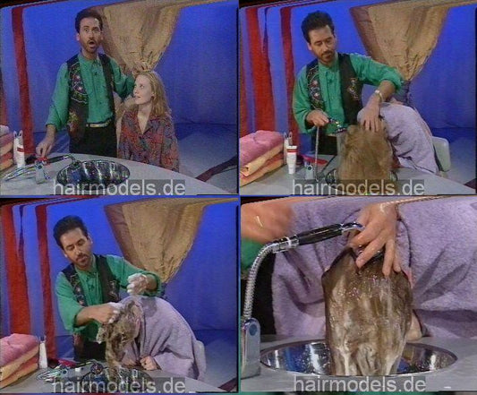 104 TV show forward hairwashing and perm on a blonde teen