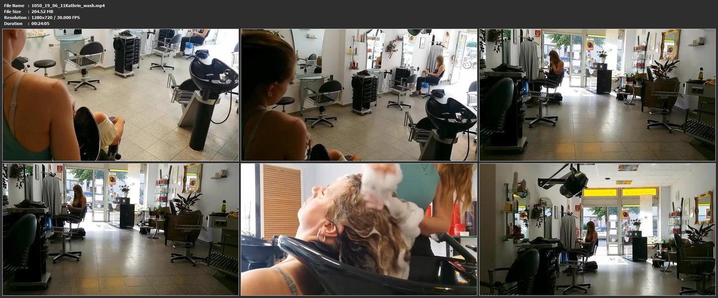 1050 190611 Kathrin wash 24 min HD video for download