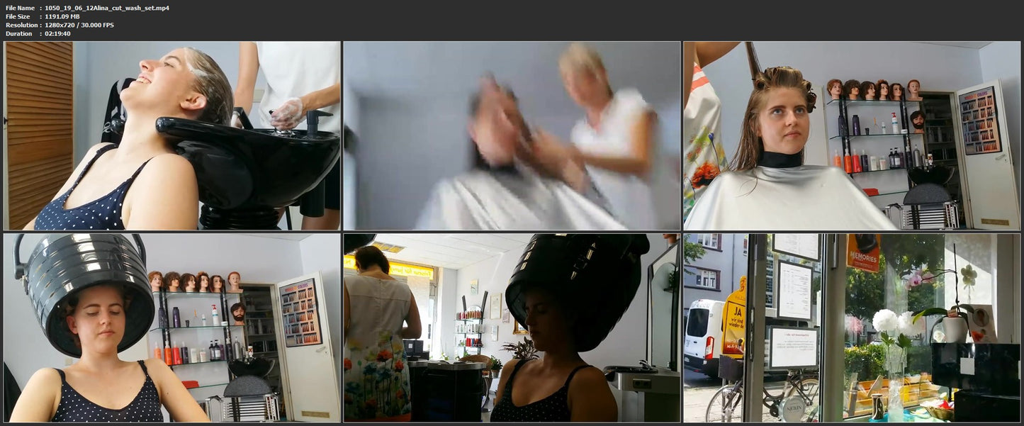 1050 190612 Alina cut wash set 140 min HD video for download