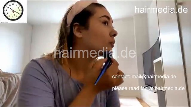 1050 220530 MarinaM self home hairstyling, MakeUp, blowout livestream