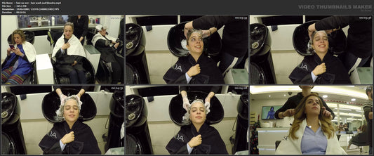 1064 exclusive 200426 hair wash and blow dry blonde 10 min HD video for download