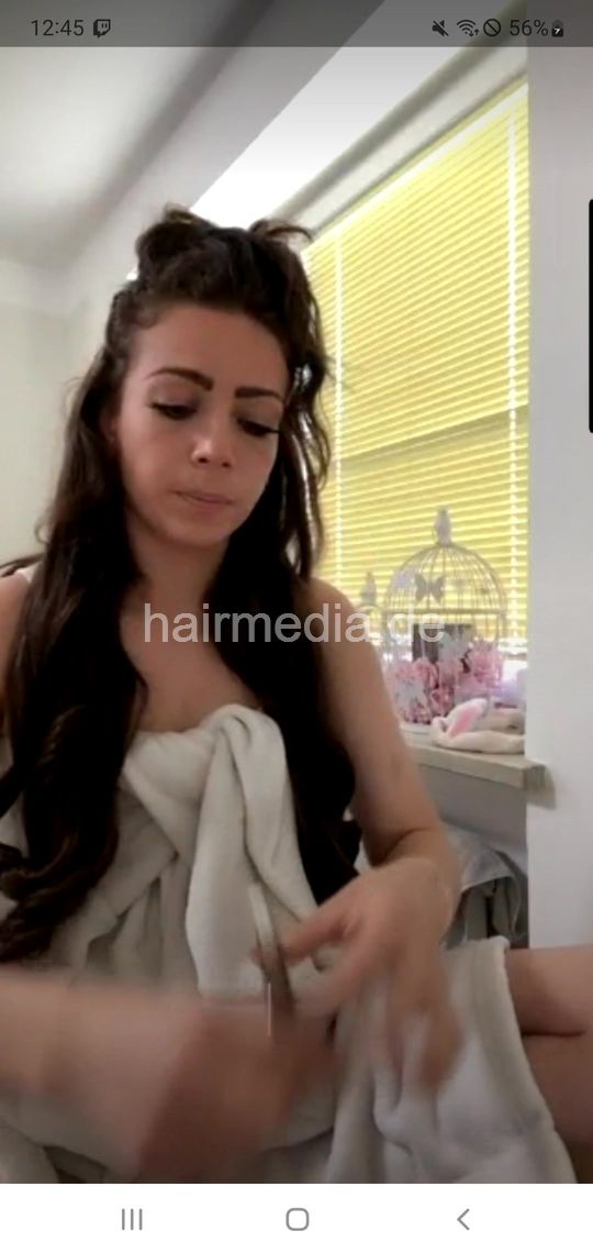 1076 Lilli Fee smoking self brushing and curling