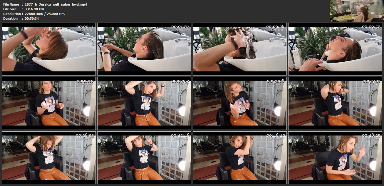1077 JessicaR barberette self salon backward shampooing 51 min HD video for download