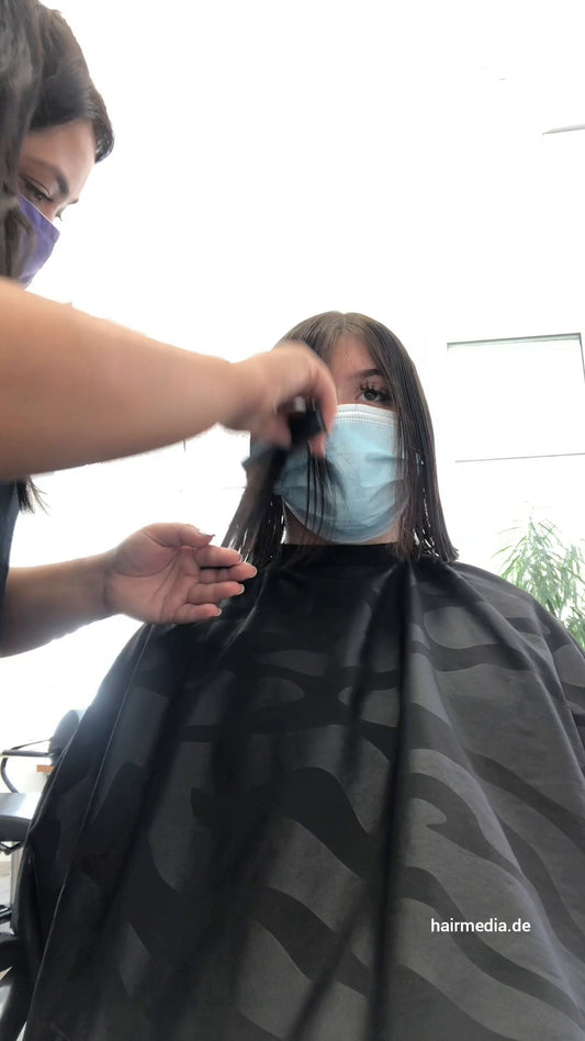 1086 Blanca facemask shampoo and haircut 27 min HD video for download