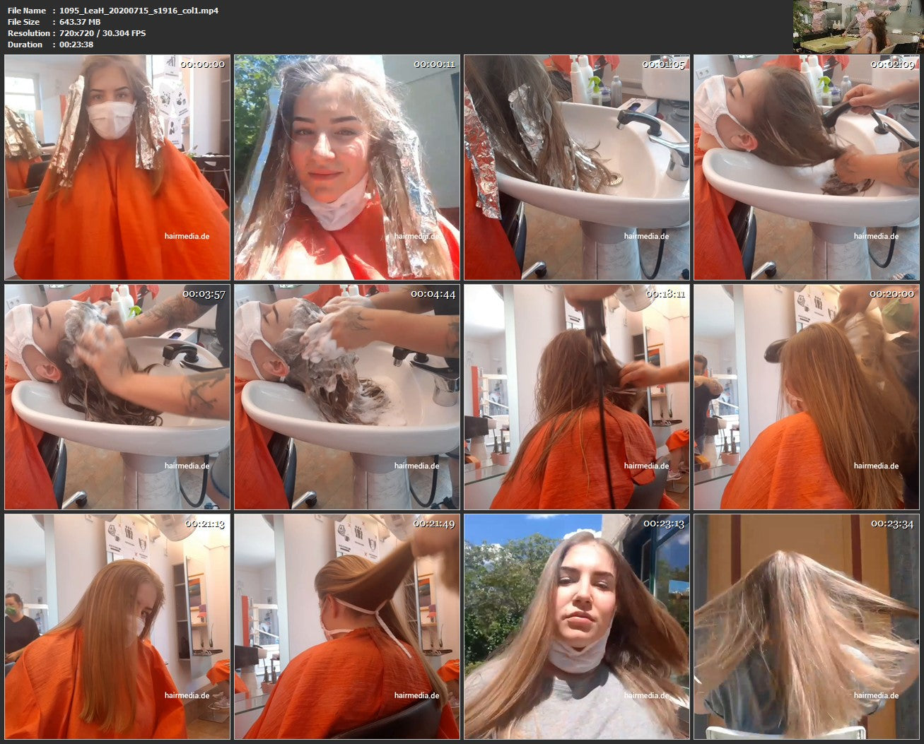 1095 LeaH s1916 highlights Part 2 shampoo and blow