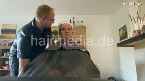 2012 Nico new years corona homeperm in leather 2 perm male customer