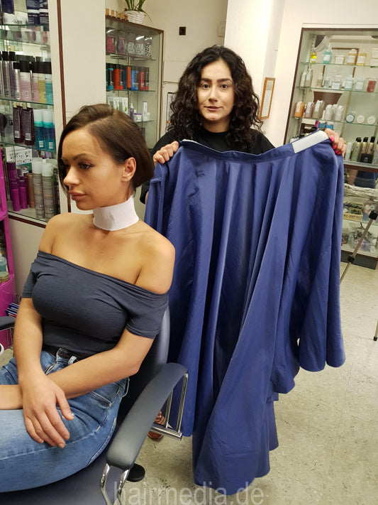 e0028 AS very heavy dark blue large cape velcro closure unique