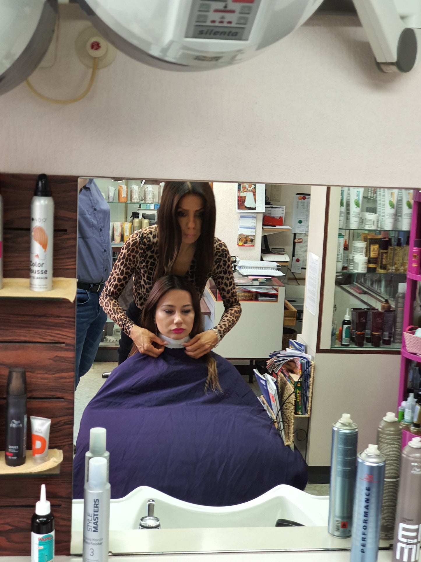 e0005 unique violet shampoo and haircutcape waterproof used