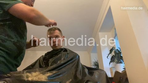 2012 20210819 buzz mouthprotected headshave by hobbybarber