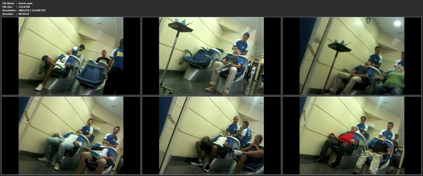 207 italian male salon shampooing several guys