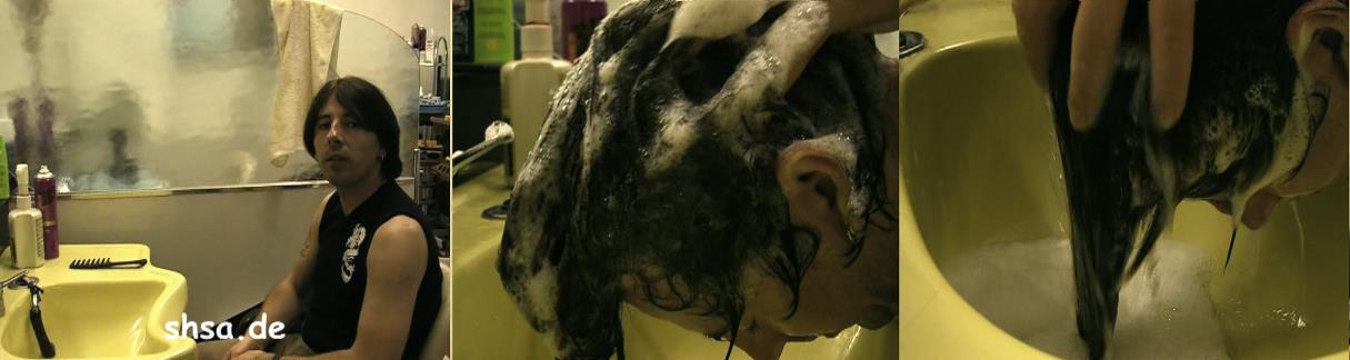 230 TinaJBF long hair guy forward shampooing by barber