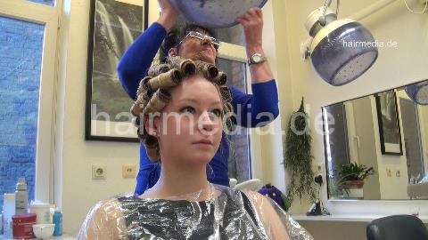 7056 Maja blonde long teen hair 4 wet set second part