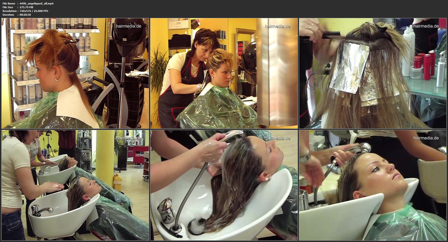 449 AngeliqueD highlighting shampooing and blow