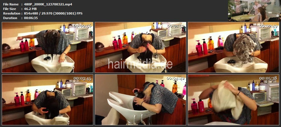 986 Young asian barberette 2 self hairwash