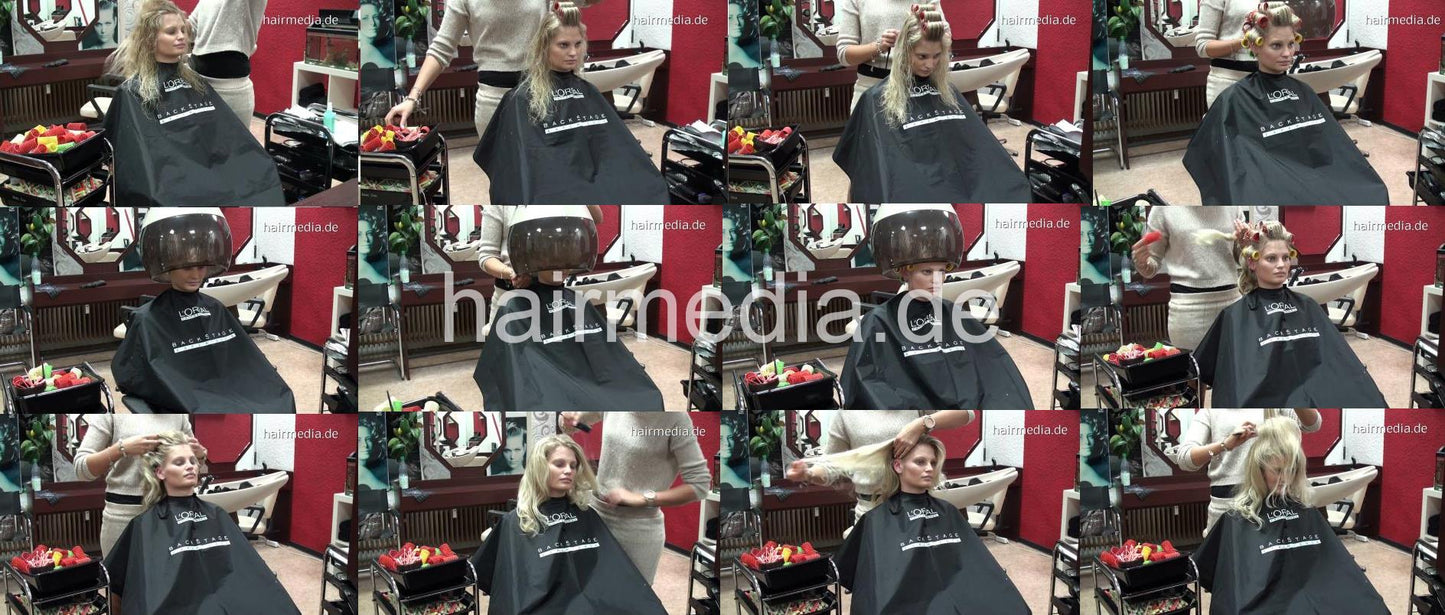 497 EvaB highlights shampoo and wet set 183 min HD video for download