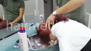 526 young purple readhead forward wash by strong male turkish barber