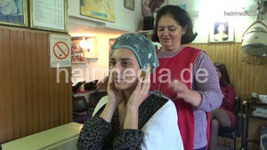 6196 Marija 2 wet set, metal rollers, hairnet, ear protectors, faceshield at hairspray