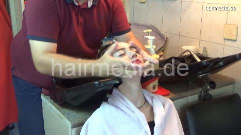 6196 Minie hair 1 firm hair ear and face shampooing and treatment by barber