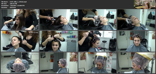 6197 Hairdream4you Niki1 shampooing and wet set 60 min video for download