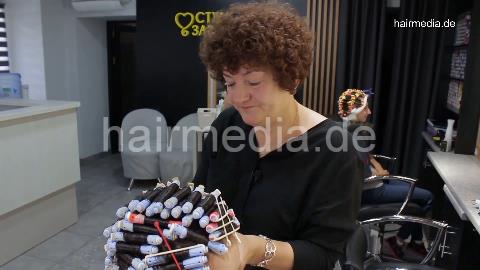7200 Valentina long hair complete perm by Ukrainian master barberette