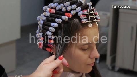 7200 Valentina long hair complete perm by Ukrainian master barberette