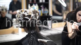 7200 young lady ring perm by Ukrainian barber complete