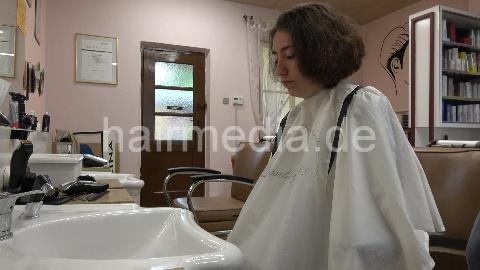 8071 MelanieC 2 forward wash in barbershop by old barber