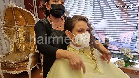 8158 MarieM 2105 1 dry haircut in large yellowcape tie closure TRAILER