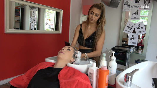 8160 01 Maxine by Zoya in Leatherpants backward shampooing TRAILER