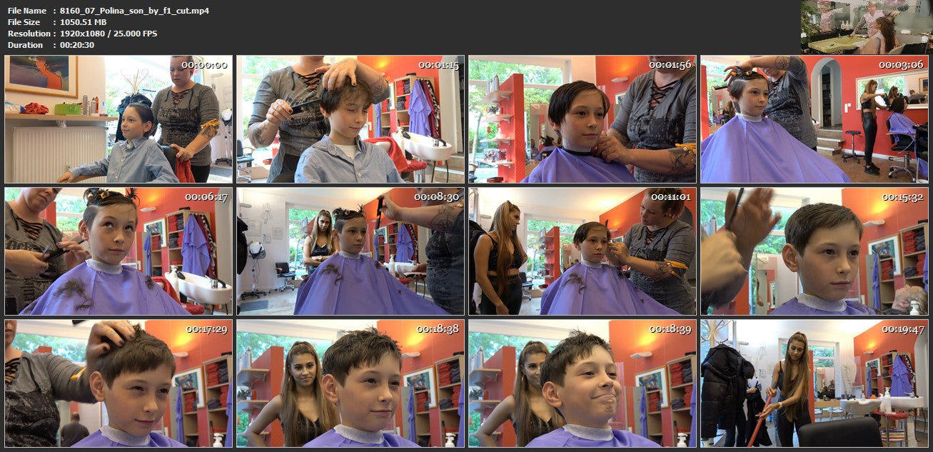 8160 07 young boy Zoya in Leatherpants controlled haircut TRAILER