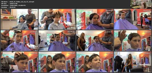 8160 07 young boy Zoya in Leatherpants controlled haircut  TRAILER