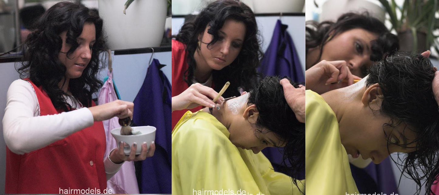 892 Carmen forced haircut and nape shave in german barbershop 240 pictures for download