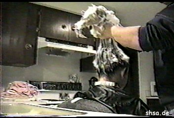 905 Joe shampooing several ladies at home barber
