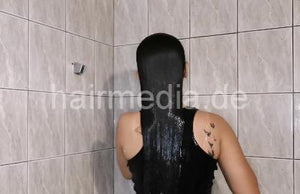 9093 02 [ASMR] Long Black Hair Wash  Long Haired Filipina Wash Day