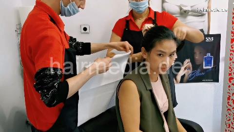 9093 19 Long Hair brown sugar philippines salon shampoo and blow by young barber