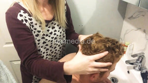 1212 ASMR scalp massage, forward wash and buzzcut