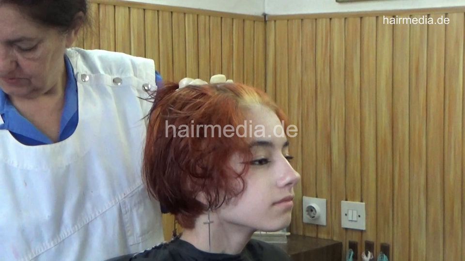 4120 Daughter Bojana 3 going red teen girl by mature barberette