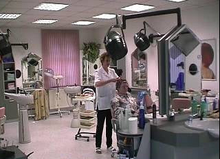 n001 GDR Barberettes 1985 in White Nylon Smocks and Aprons