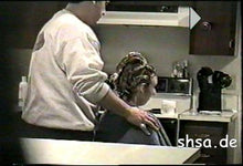 Load image into Gallery viewer, 902 barber Joe shampooing at kitchen