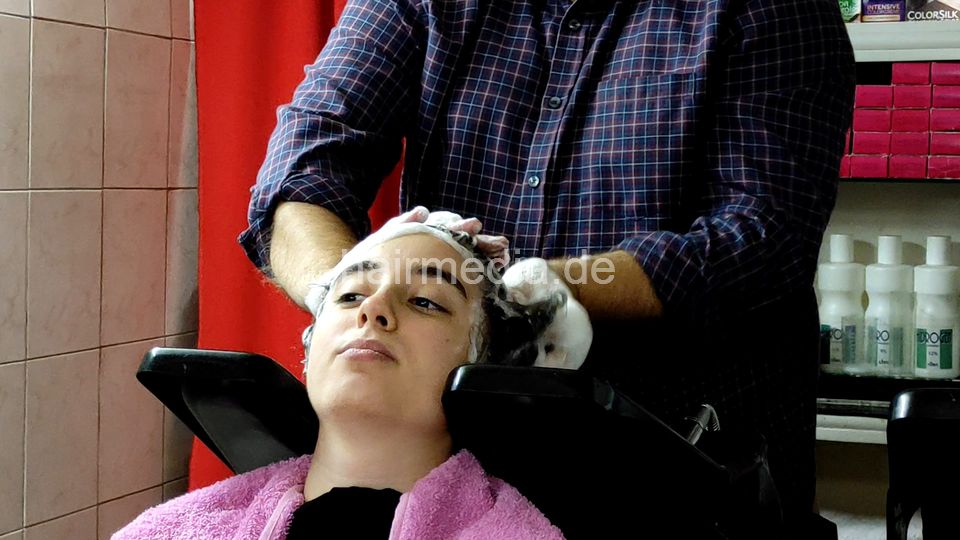 2023 Sister JelenaZ in braces shampoo by barber cam 2 facecam
