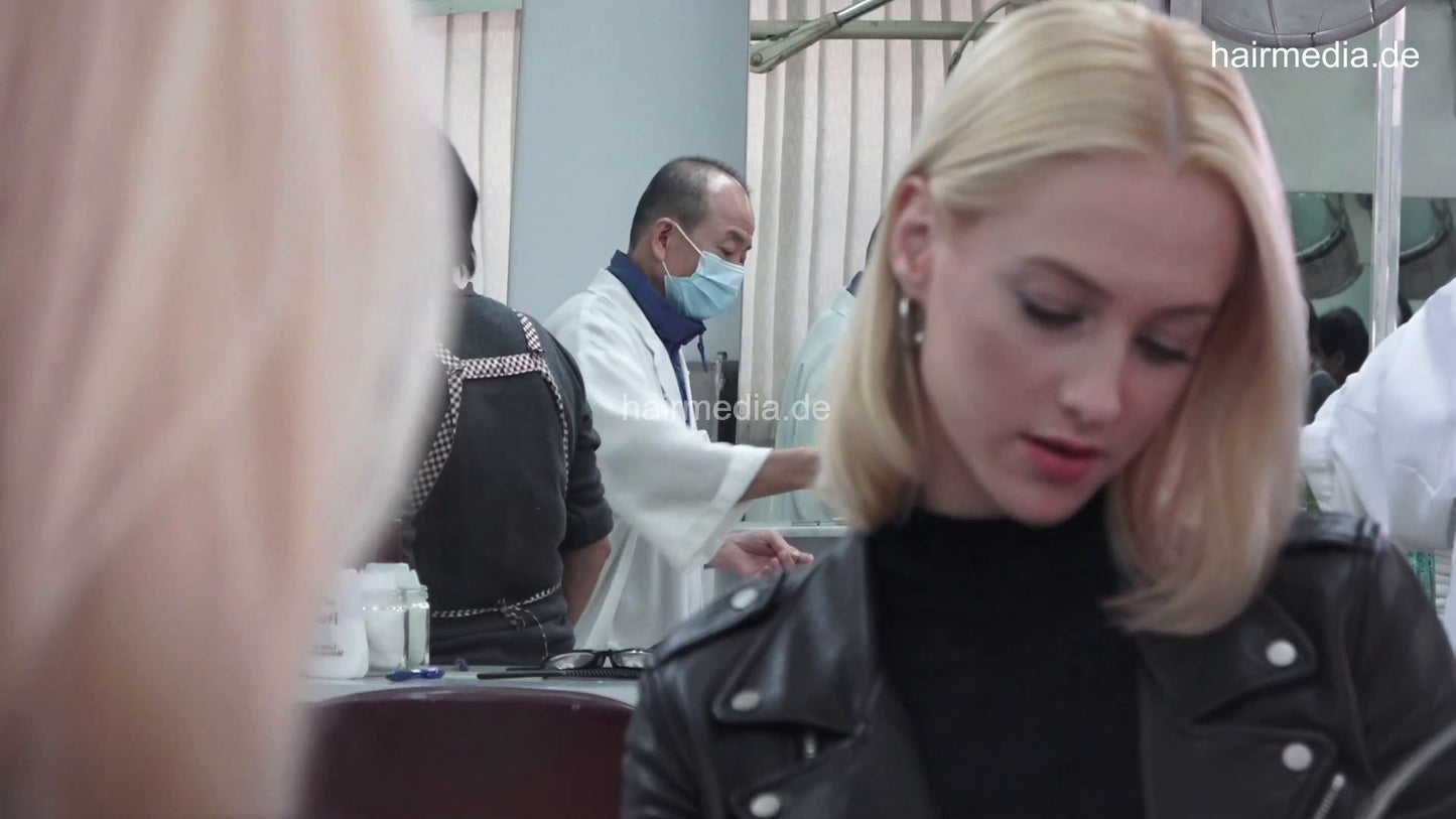 359 KseniaI 2nd session 2x backward 1x forward shampoo at barber Hong Kong