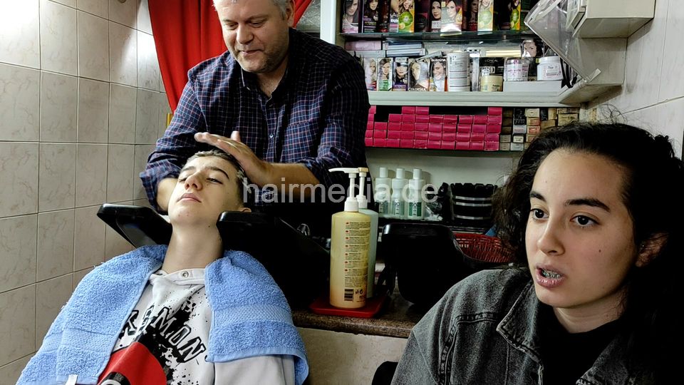 2023 LazarZ in braces gagged 1a shampoo by barber facecam