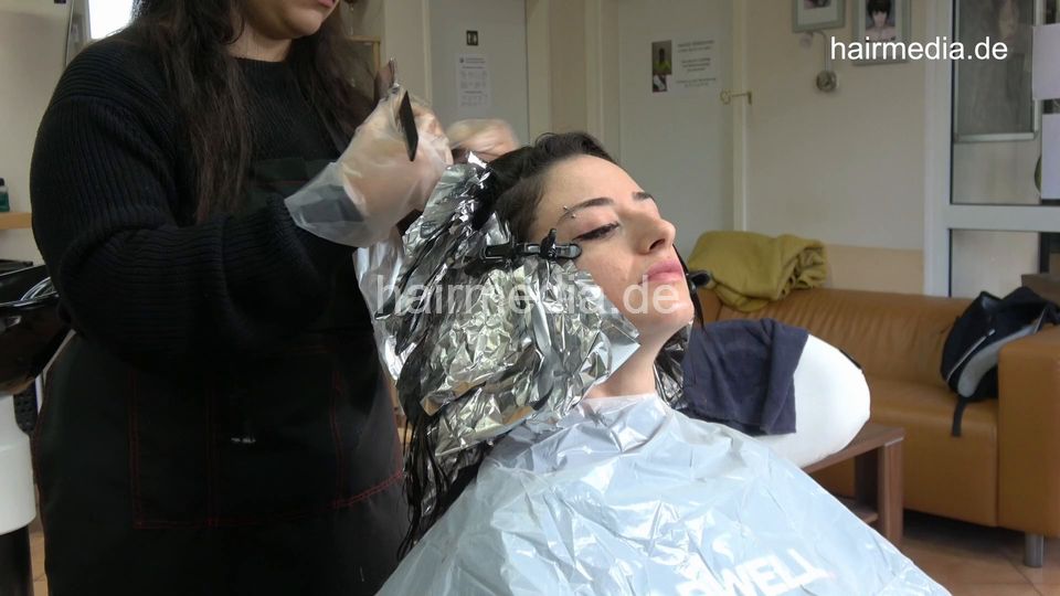 7115 Leyla 3 barberette got foil highlights and wetset by LuisaB