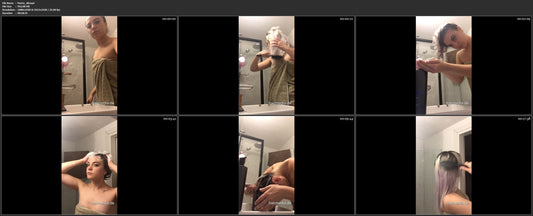 1076 MartaC spain self shower blond hair shampoo and blow style