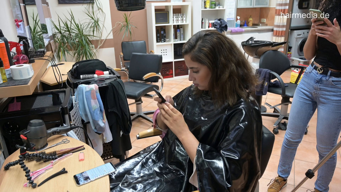 1171 Meriem 3 braiding by Amal in black vinyl cape and neckstrip