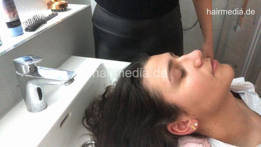 1228 Mia by MichelleH backward hair and face shampoo and forward blow at home